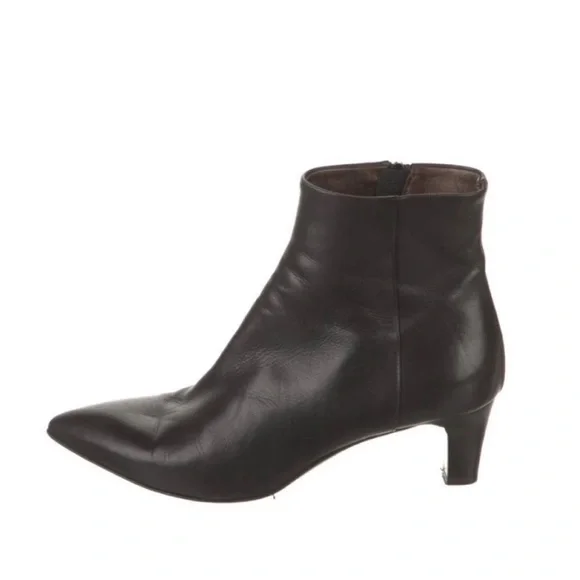 Agl Leather Pointed Toe Ankle Boots - Picture 8 of 9
